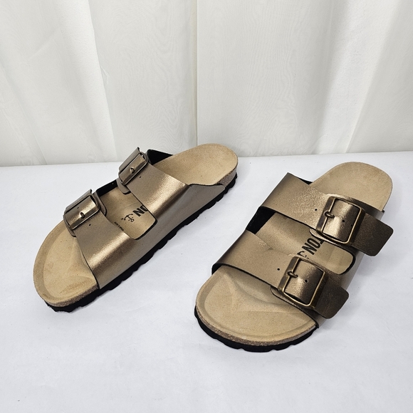 Bayton Klapki Atlas Metallic Bronze Sandal Slide Size 38 - Picture 6 of 9